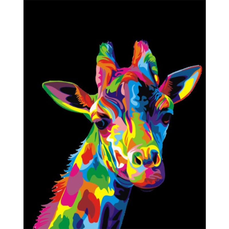 Colorful Abstract of Giraffe