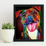 Happy and Colorful Dog