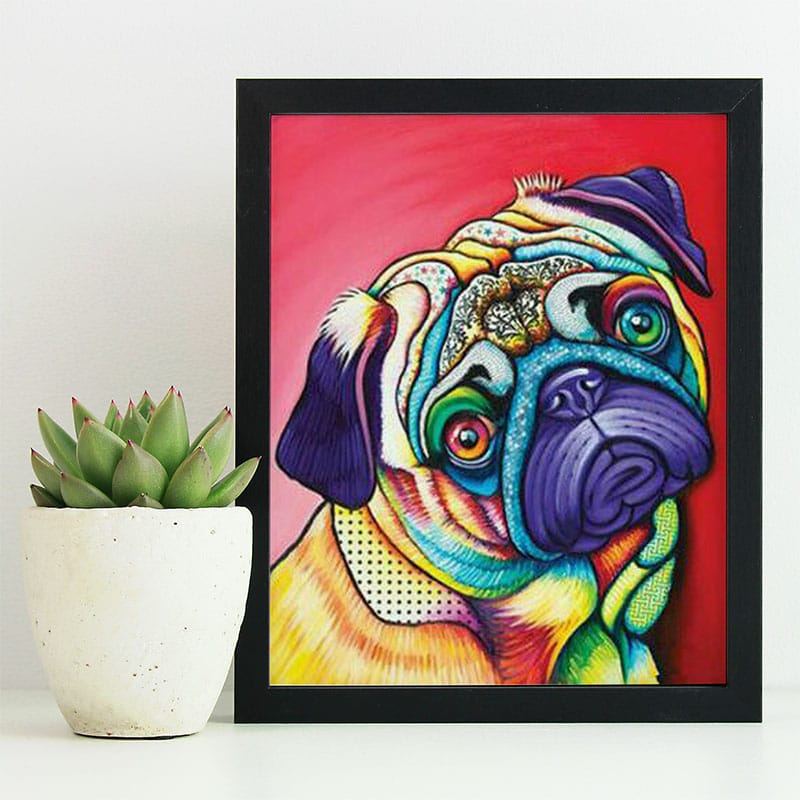 Amazing Colorful Pug