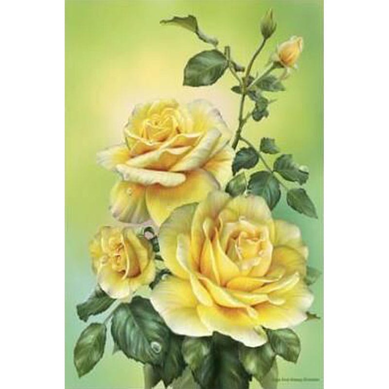 Yellow rose and Green Leaves