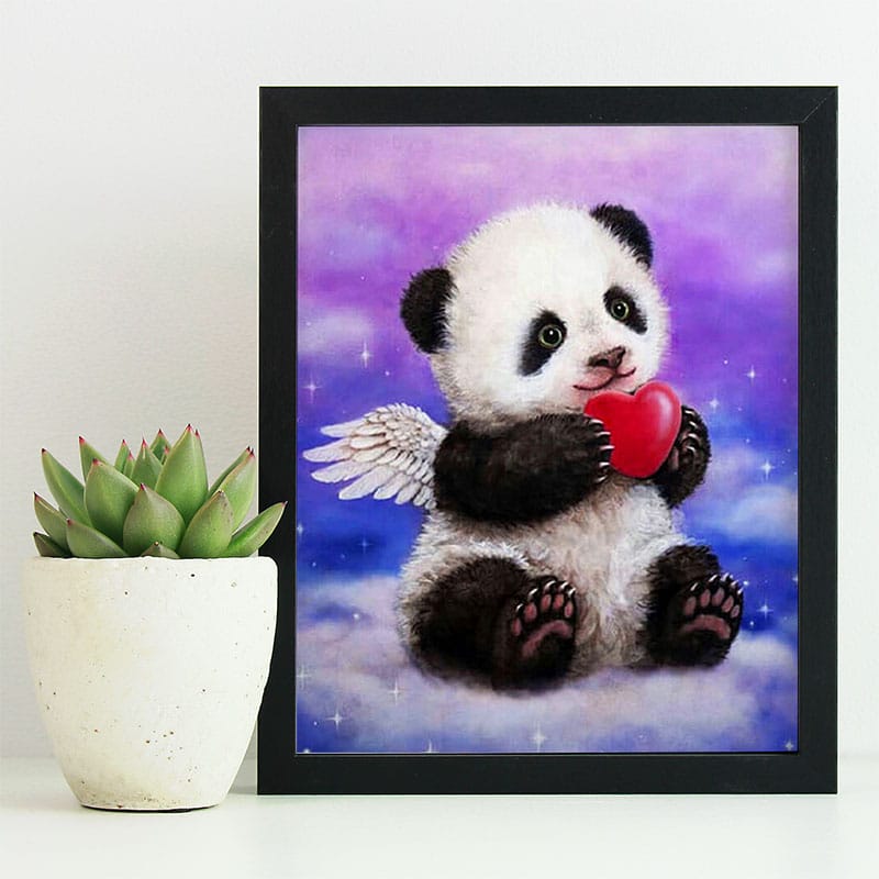 The Romantic Panda with Wings