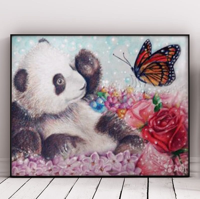 Panda And Butterfly