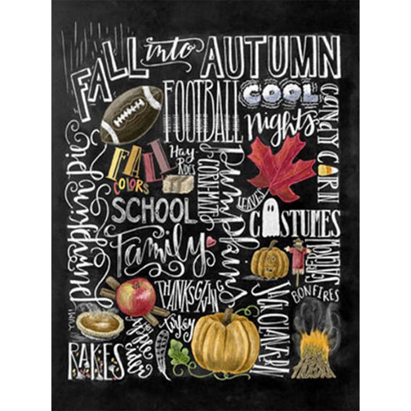 Cool Autumn Text Painting