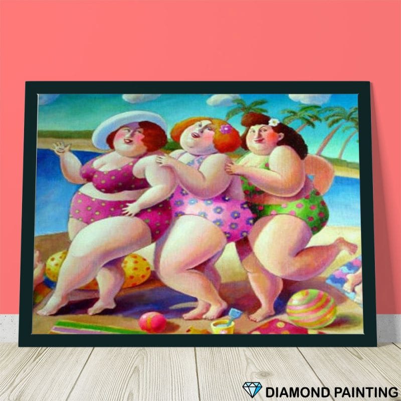 Posing on the beach - Fat Ladies